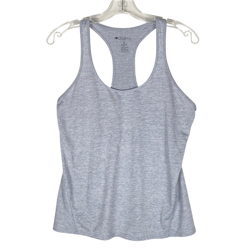 Ideology Racerback Tank Top Womens M Gray Athletic Workout Gym Yoga Athleisure